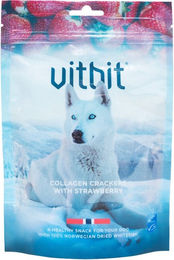 Vitbit Collagen Crackers Kausnack Erdbeere mit Fisch 70 g – Bild 1 von 3