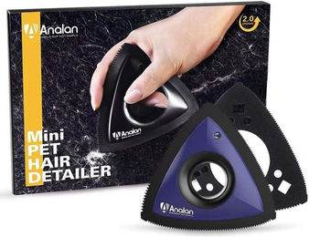 Vivitar Tierhaarentferner Fusselrolle mit innovativem dreieckigem Design aus Silikon für Hunde- und Katzenhaare auf Teppichen, Möbeln und Kleidung – Bild 1 von 5