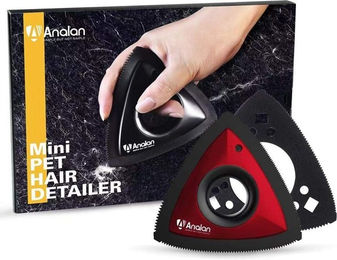 Vivitar Tierhaarentferner Set mit innovativem dreieckigem Design für Hunde- und Katzenhaare auf Teppichen, Möbeln und Kleidung 2-teilig – Bild 1 von 5