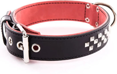 Produktbild von Vivog Clou Hundehalsband aus Leder Schwarz 45/70 cm