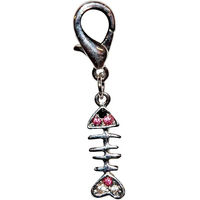 Produktbild von Vivog Hundemarke Fisch mit Strass in Silber