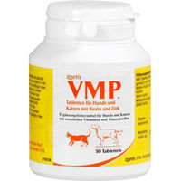 Produktbild von VMP Tabletten Nahrungsergänzung für Hunde und Katzen zur Unterstützung von Gelenken, Knochen sowie Haut und Fell für alle Altersstufen 50 Stück