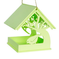 Produktbild von Vogelfutterhaus Mina mit Baum-Motiv von HTI-Living in Grün aus Holz