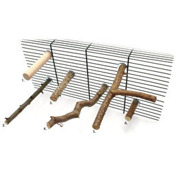 Vogelgaleria 6er Set Holz Sitzstangen für Wellensittich und Nymphensittich in verschiedenen Formen 15-28 cm – Bild 1 von 7