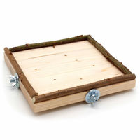 Produktbild von Vogelgaleria Eck Sitzbrett L 20x20cm aus Holz für Wellensittiche und Nymphensittiche in Braun