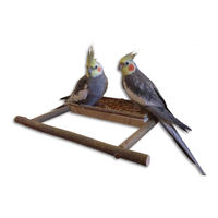 Produktbild von Vogelgaleria Handgemachtes Sitzbrett mit Naturholz Anflugstange für Wellensittich und Nymphensittich in Braun