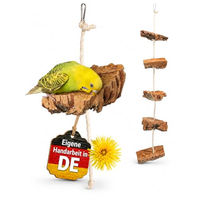 Produktbild von Vogelgaleria Kork Knabberseil Naturfarbenes Kletter- und Schredderspielzeug für Wellensittiche und Nymphensittiche