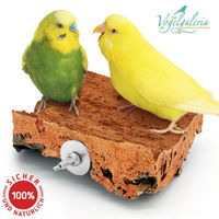 Produktbild von Vogelgaleria Korksitzbrett S aus Kork für Wellensittich und Nymphensittich 10x10cm