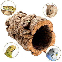 Vogelgaleria Natur Korkröhre aus Korkrinde für Hamster und Nager 20cm – Bild 1 von 8