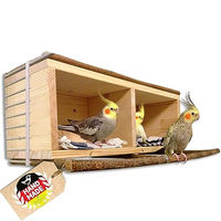 Produktbild von Vogelgaleria Nistkasten für Nymphensittiche XXL aus Naturholz in Braun
