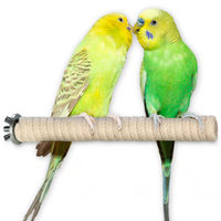 Produktbild von Vogelgaleria Sitzstange aus Naturholz mit Baumwollpolster für Wellensittiche und Vögel in Beige