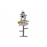 Produktbild von Vogelgaleria Wellensittich Spielplatz XXL Vogelschaukel aus Naturholz 70cm Braun