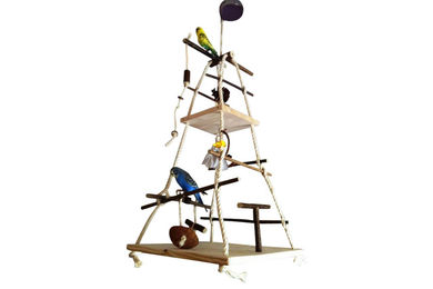 Vogelgaleria XXL-Cliffhanger Vogelspielplatz aus Naturholz für Wellensittich und Nymphensittich – Bild 1 von 5