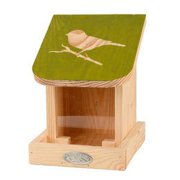 Vogelhaus aus Holz in Grün – Bild 1 von 6