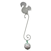 Produktbild von Vogelhaus aus Metall in Grau mit Haken für den Garten