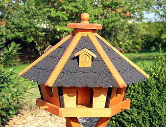 Produktbild von Vogelhaus Typ 24 XXL in Schwarz aus Holz ohne Ständer