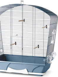 Vogelkäfig Evelyne 5 aus Metall in Grau Blaugrau – Bild 1 von 1
