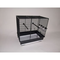 Produktbild von Vogelkäfig Ollesch aus Metall für Wellensittiche und Kanarienvögel Schwarz 40 x 25,5 x 38,5 cm