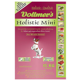 Vollmer's Holistic Mini Welpenfutter mit Geflügel Lamm und Fisch 15 kg - 15 kg – Bild 1 von 3
