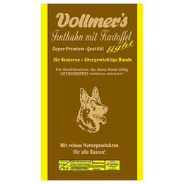 Vollmer's Hundefutter Truthahn mit Kartoffel Light Getreidefrei Senior 5 kg - 5 kg – Bild 1 von 2