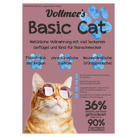 Produktbild von Vollmers Basic Cat Trockenfutter für erwachsene Katzen mit Rind und Geflügel 5 kg - 5 kg
