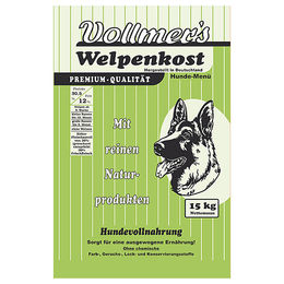 Vollmers Bio Welpenkost Hundefutter mit Geflügel und Fisch 15 kg - 2 x 7,5 kg – Bild 1 von 3