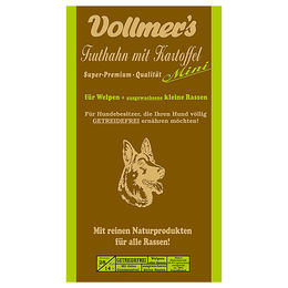 Vollmers Hundefutter Mini Truthahn mit Fisch und Kartoffel Getreidefrei für Welpen 15 kg - 15 kg – Bild 1 von 2