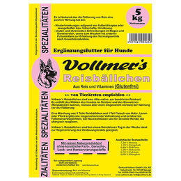 Vollmers Reisbällchen Diätfutter für Hunde bei Allergien 5 kg - 5 x 1 kg – Bild 1 von 3