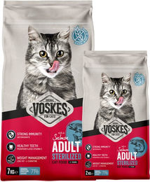 Voskes Adult Sterilized Katzenfutter Lachs Light zur Gewichtskontrolle 2 kg – Bild 1 von 3