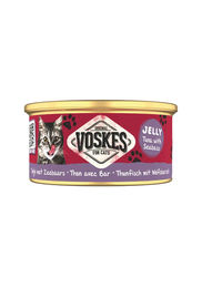 Voskes Hundefutter Adult Stückchen in Gelee mit Thunfisch und Wolfsbarsch 8x85g – Bild 1 von 1