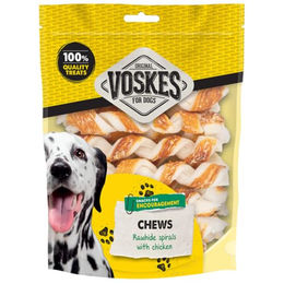 Voskes Hundesnack Zahnpflege-Spiralen Huhn & Rinderhaut ohne Farb- und Aromastoffe 20 Stück – Bild 1 von 1