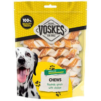 Produktbild von Voskes Hundesnack Zahnpflege-Spiralen Huhn & Rinderhaut ohne Farb- und Aromastoffe 20 Stück