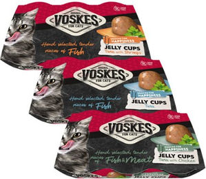 Voskes Jelly Cups Katzensnack Thunfisch und Garnele 6 x 25 g – Bild 1 von 3