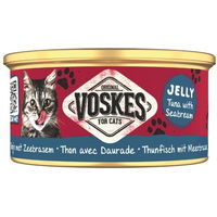 Produktbild von Voskes Katzen Nassfutter Thunfisch und Dorade in Gelee 85g