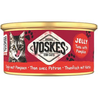 Produktbild von Voskes Katzen Nassfutter Thunfisch und Kürbis in Gelee 85g