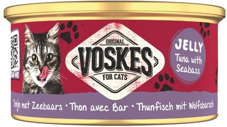 Voskes Katzen Nassfutter Thunfisch und Seebarsch in Gelee 85g – Bild 1 von 1