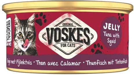 Voskes Katzen Nassfutter Thunfisch und Tintenfisch in Gelee 85g – Bild 1 von 1