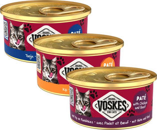 Voskes Katzenfutter Paté Huhn und Rind 24 x 85 g – Bild 1 von 3