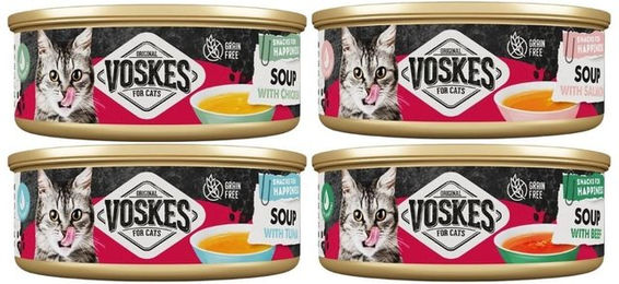 Voskes Suppen-Mix für Katzen mit Rind, Huhn, Lachs und Thunfisch getreidefrei 4x50g – Bild 1 von 1