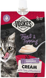 Voskes Treat & Topping cremiger Katzen-Snack mit Thunfisch und Makrele getreidefrei 90 g – Bild 1 von 1