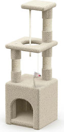VOUNOT Kratzbaum für Katzen Klein mit Höhle und Sisal-Stämmen Beige 88 cm – Bild 1 von 3