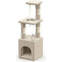 Produktbild von VOUNOT Kratzbaum für Katzen Klein mit Höhle und Sisal-Stämmen Beige 88 cm