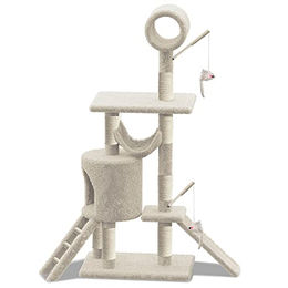 VOUNOT Kratzbaum XL für Katzen mit Hängematte und Höhle in Beige – Bild 1 von 4