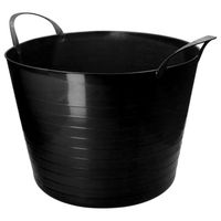 Produktbild von vPlast V-Trug Flexi Futtereimer aus Kunststoff Schwarz 14 Liter