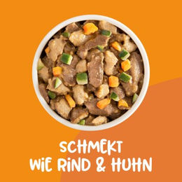 Produktbild von Vutter! Vegan Hundefutter Rind und Huhn Geschmack 24x400 g - 24 x 400 g