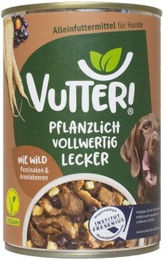 Vutter! Vegan Hundefutter Wildgeschmack ohne tierisches Protein 6x400 g - 6 x 400 g – Bild 1 von 2