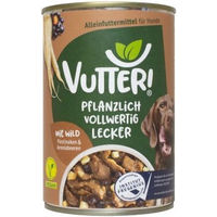 Produktbild von Vutter! Vegan Hundefutter Wildgeschmack ohne tierisches Protein 6x400 g - 6 x 400 g