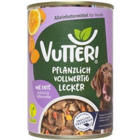 Produktbild von Vutter! Vegan Katzenfutter Ente Geschmack Stückchen in Sauce 6x400 g - 6 x 400 g
