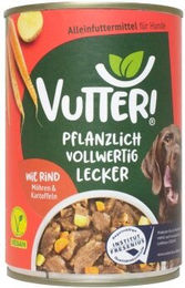 Vutter! Vegan Katzenfutter Stückchen in Sauce mit Rindergeschmack 12x400 g ohne tierisches Protein - 12 x 400 g – Bild 1 von 2