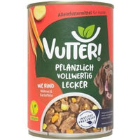 Produktbild von Vutter! Vegan Katzenfutter Stückchen in Sauce mit Rindergeschmack 12x400 g ohne tierisches Protein - 12 x 400 g